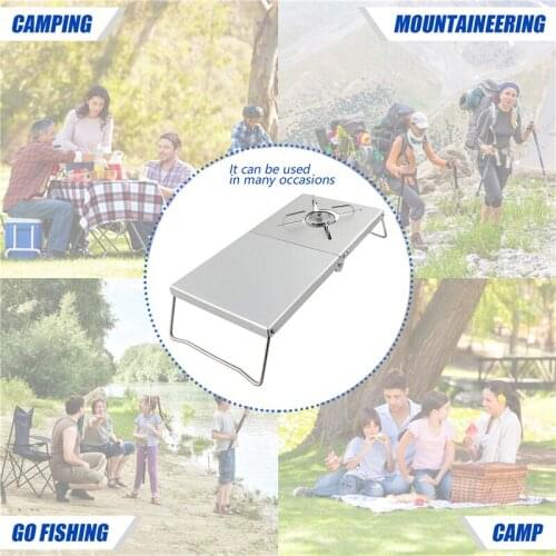 Heat Table For Single Burner Outdoor Camping Hiking Stoves Lightweight Travel Gas Furnace Portable Gas Burners Folding Table