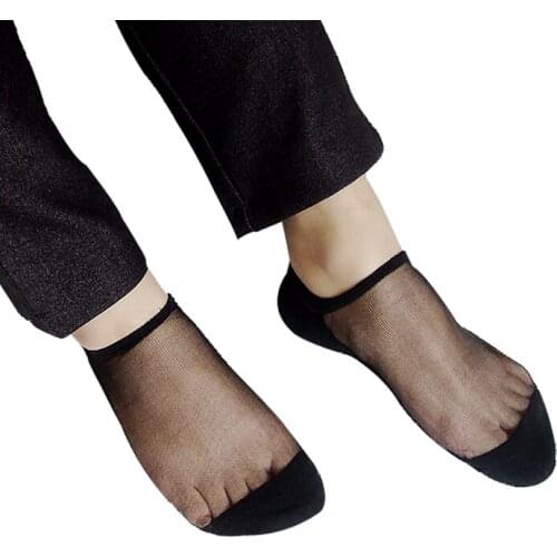 Sexy Black Men Silk Transparent Sexy Gay Sheer Formal Sock Fetish Dress Suit Socks 1 Pair True Pictures