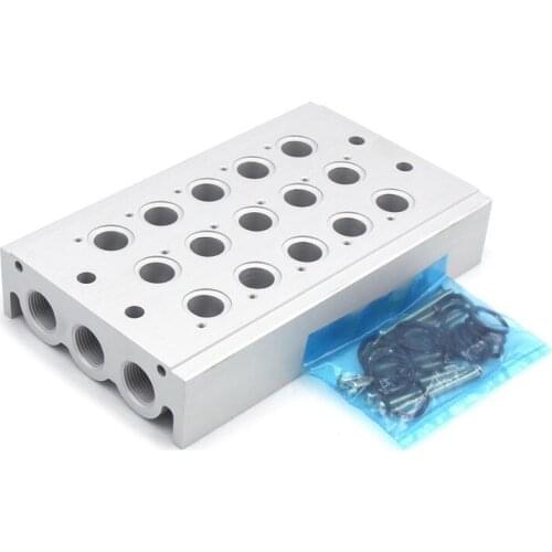 1 PC Pneumatic SMC type busbar SY9120 solenoid valve connection base SS5Y9-20 series container board 2-15 bit/ joint