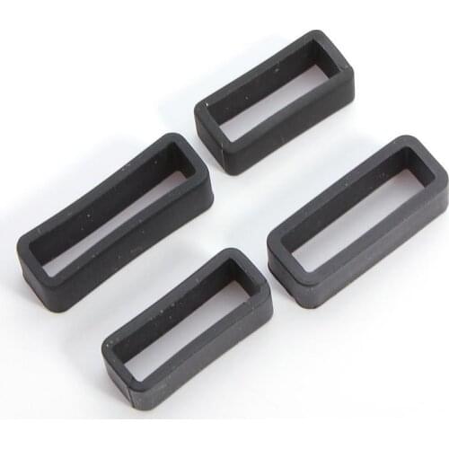 4pc/set PVC Watch Strap Retaining Hoop Loop Black Retainer Buckle Holder Wrist Watch Accessories 10/12/14/16/18/20/22/24/26/28mm