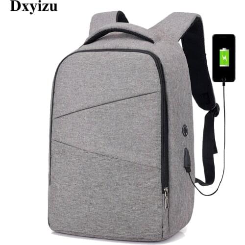 DINGXINYIZU USB Charging 15.6inch Laptop Men Backpacks Student School Bags Large Capacity Business Rucksacks Travel Male Mochila