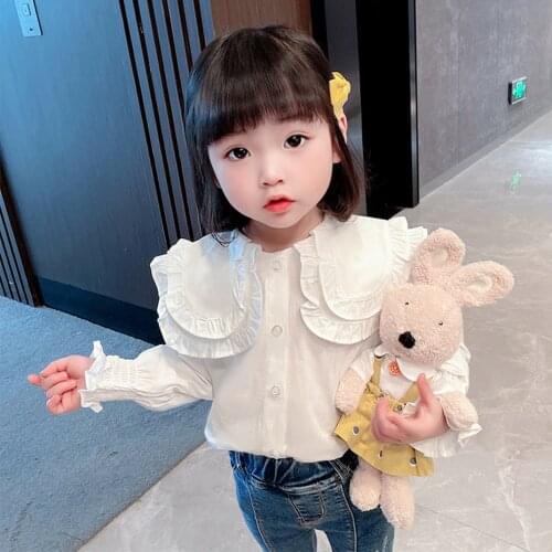 Shirt For Girl White Blouse Childrens For Girl Casual Style Childrens Blouse For Girls Autumn Clothes For Girls