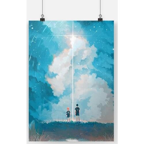 Shoyo Hinata Tobio Kageyama Haikyu!! Wooden Frame Canvas Poster Framed Painting Wall Art Decor Room Study Home Decoration Prints