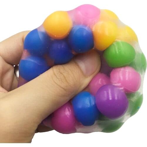 Squeeze Ball Toy Pop Fidget Toys DNA Colorful Beads Relieve Stress Hand Exercise Tool For Kids Adults Antistress Random Color