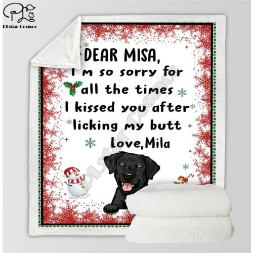 Dear Misa Merry Christmas 3d printed fleece blanket Beds Hiking Picnic Thick Quilt Fashionable Bedspread Sherpa Throw Blanket