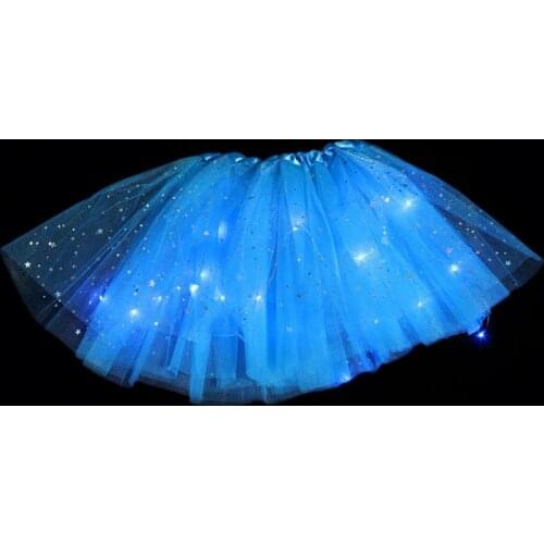 Tutu Girl Skirt Fancy Costume LED Light Up Pettiskirt Ballet Princess Wedding For Baby Kids Dance Bebe Cosplay Miniskirt