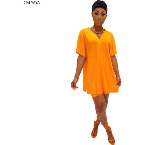 Women Solid Color Two Pieces Sets Tracksuits V-neck Loose Side Split T-shirt Shorts Skinny Leggings Pants Suit Fitness Outfits