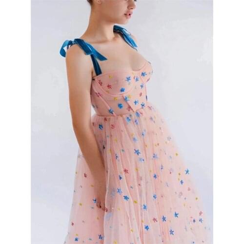 Summer Sexy Women Tube Style Pink High Waist Sleeveless Spaghetti Strap Sequin Lace Mesh Dresses Vintage Clothing