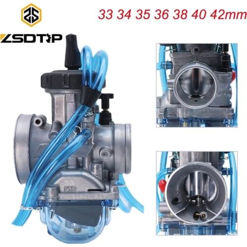ZSDRTP Universal Blue Big PWK 33 34 35 36 38 40 42mm Motorcycle Carburetor For KTM ATV Quad scooter Dirt bike For Keihin Carb