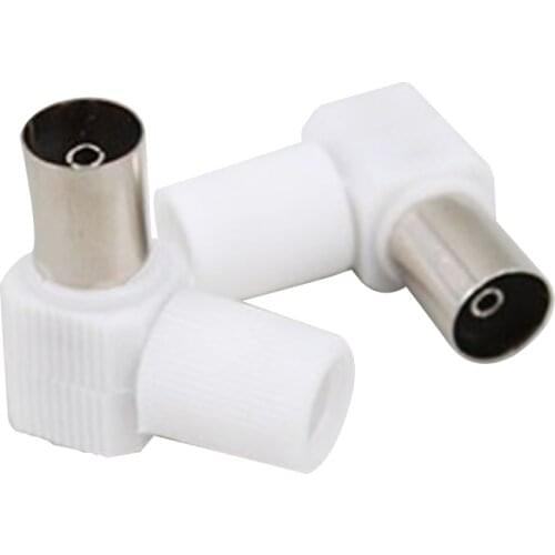 10PCS Plastic Right Angle Female Plug F Connector 90 Degree For Satellite Sky Virgin TV Aerial Antennas RF Coaxial Cable Adapter