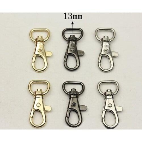 10pcs Alloy Swivel Clasps Snap Hook Trigger Snap Key Chain Hook Lanyard for Jewelry 13x39mm