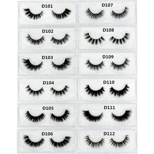 100 Pairs Eyelashes 3D Mink False Eyelashes Vegan and Cruelty free Makeup Thick Full Strip Lashes Winged Cross Messy Nature Long