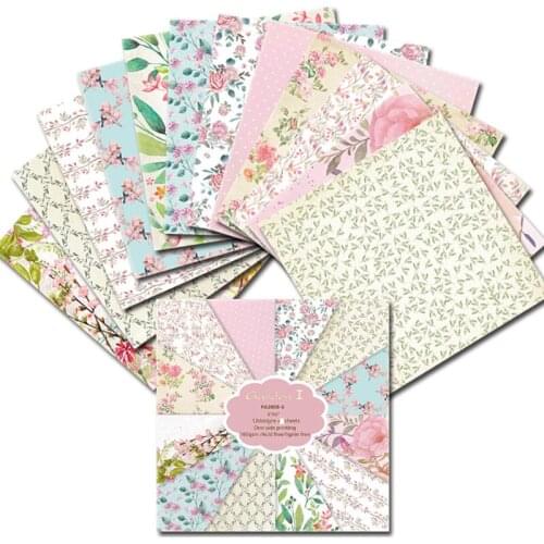 ZFPARTY 12 Sheets Garden Scrapbooking Pads Paper Origami Art Background Paper Card Making DIY Scrapbook Paper Craft