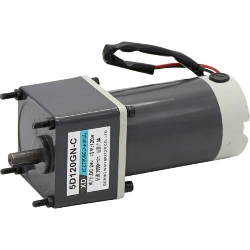 12V24V permanent magnet DC gear motor 120W high power micro slow speed motor speed control small motor