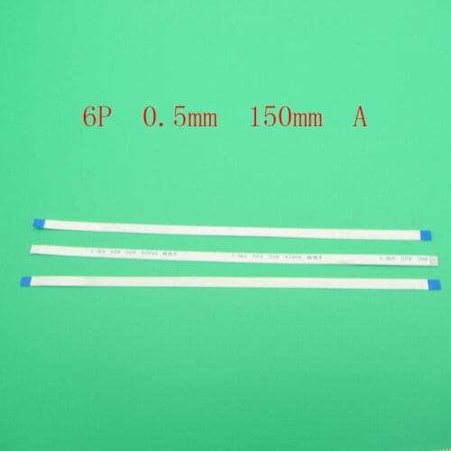 2pcs/lot 6pin New FFC FPC flat flexible cable 0.5mm pitch 6 pin forward Length 150mm Width 3.5mm Ribbon Flex Cable
