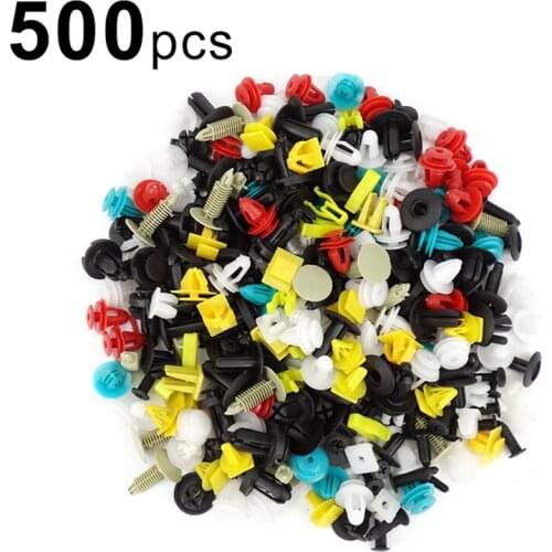 500pcs/set Universal Mixed Car Various Plastic Rivet Fastener Door Push Pin