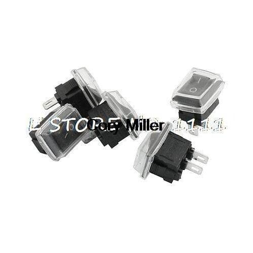 AC 3A/6A 250V/125V Panel Mount 2Pin SPST Waterproof Rocker Switches