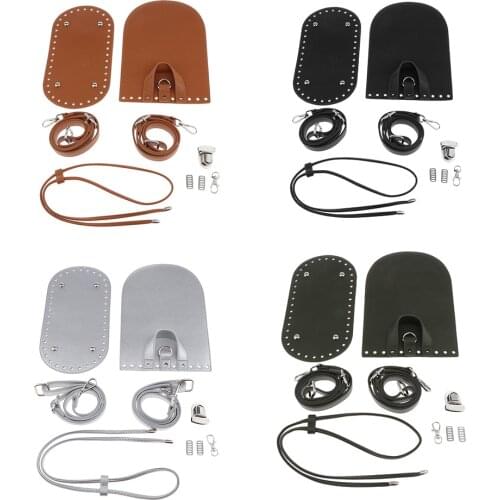 Assorted Leather Crochet Backpack Making Kits Woven Tote Bag DIY Accessories