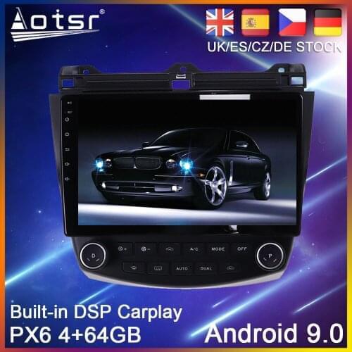 Android 9 PX6 Car DVD Player GPS Navigation For Honda Accord 7 UC CL 2005-2007 Car Auto Radio Stereo Multimedia Player HeadUnit