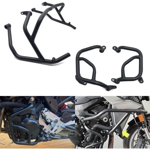 Artudatech BLACK CRASH BARS ENGINE GUARDS BUMPER SET Fit for BMW F900R F900XR 2020 2021 Motorcycle Accessories Parts