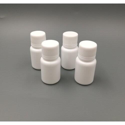 Free shipping 200pcs/lot 10cc 10ml HDPE White Plastic Empty refillable pill bottles container with screw cap