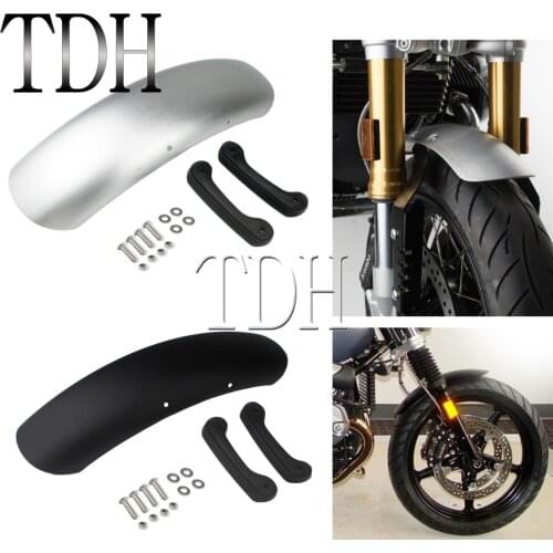 Motorcycle Front Fender Mudflaps Cafe Racer Front Wheel Mudguard Protector Black/Silver For BMW R Nine T R9T 2014-2018 2019
