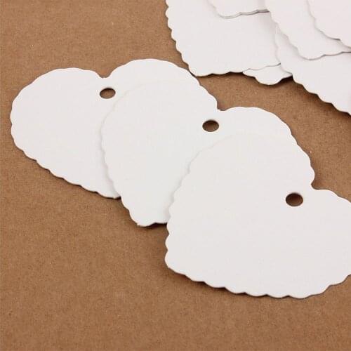 50pcs/lot Price Label Heart Shape Garment Kraft Paper Card Wedding Favour Gift Tag Gardening Labels DIY Tag Party Decorations