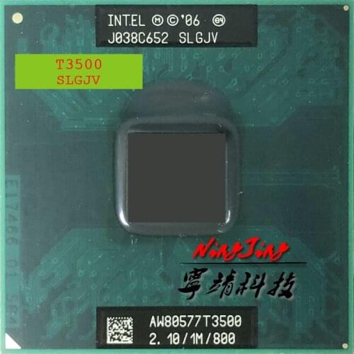 Intel Mobile Celeron Dual-Core T3500 SLGJV 2.1 GHz Dual-Core Dual-Thread CPU Processor 1M 35W Socket P