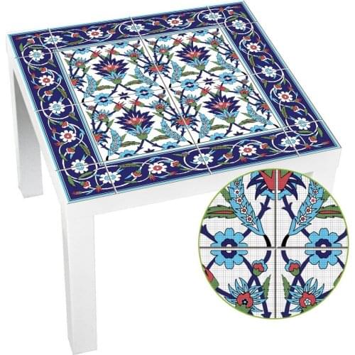 Hot Moroccan Lack Table Desk Tops Cloth Wall Decals Removable Self-Adhesive Waterproof Furniture Wall Sticker 55X55Cm