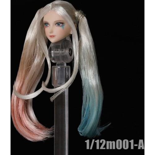 M001 1/12 Scale Anime Beauties Head Sculpts Cute And Beautiful Girls Soldier Head Sculpts Fits 12'' Action Figure Body In Stock