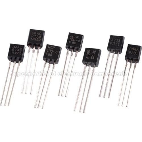 50PCS MAC97A8 MAC97A6 MCR100-6 MCR100-8 2SC1815 2SA1015 2SA733 2SC945 MCR100 97A8 97A6 C1815 A1015 A33 C945 New