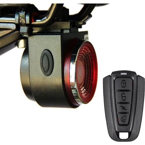 Multi-use Rechargeable Bicycle Taillight LED MTB Bike Rear Light Bell Anti-theft Alarm Smart Brake Lamp Wireles Remote Control