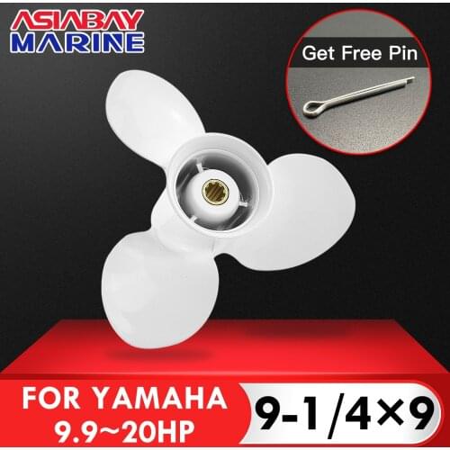 Outboard Propeller For Yamaha 9.9hp 15hp 9 1/4* 9 Boat Motor Aluminum Alloy Screw Ship Marine Engine Parts 3 Blade 8 Spline