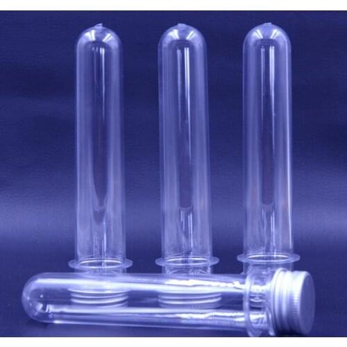 40ml Mask Bath salt Test Tube With Aluminum Cap, 40cc Clear Plastic Cosmetic Tube, Candy Bottle,Cosmetic Packaging YTP199