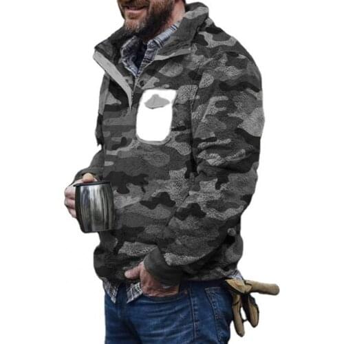 Winter Fleece Sweater Male Plus Size Turn-down Collar Fluffy Pullover Long Sleeve Thicken Plush Men Sweatshirt Outerwear 2021