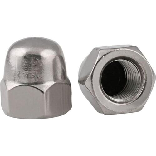 Hex Acorn Nut M4 M5 M6 M8 M10 M12 316 Stainless Steel DIN1587 Hexagon Decorative Semicircle Cap Cover Nuts Dome Nuts
