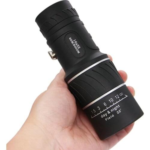 Telescope Hd 16x52 Dual Focus Zoom Optical Night And Day Vision Monocular Single Telescope Professional Telescope Zoom @40