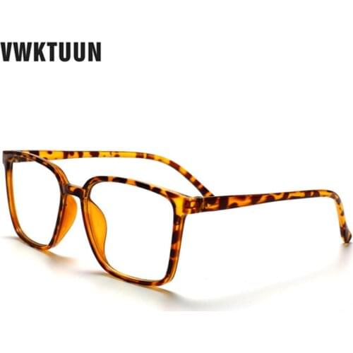 VWKTUUN Vintage Glasses Frame Women Men Eyewear Clear Lens Computer Glasses Oversized Eyeglasses Frames Anti Blue Light Glasses
