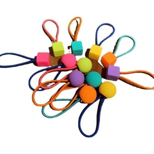 Women Hair Ties Elastic Rubber Bands Bow Girl Square Colorful Korean Summer Head Accessories Geometric Scrunchies Wholesale