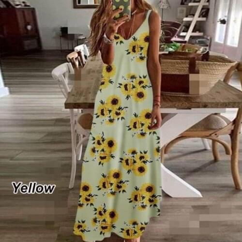 Sexy Summer Ladies Print Holiday Suspender Dress Plus Sizes Maxi Sleeveless Backless Night Dresses For Women Vestidos Mujer Robe