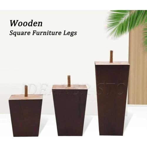 Square Wooden Furniture Legs As Replacement for Sofa Legs Coffee Table Legs Cabinet beds tv stands Feet Legs