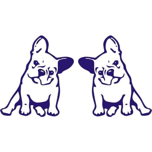 1Pc Cute Hollow French Bulldog Car Sticker Decals Pet Dog Motorcycle Car Window Rearview Mirror Waterproof Decals