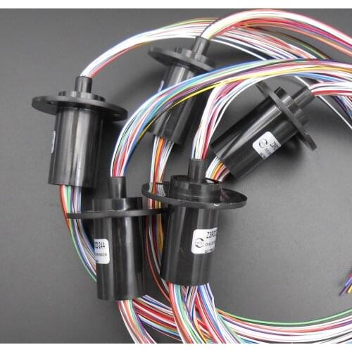 10PCS/LOT 22MM 24*2A 24 Wires 2A 24 Conductors Circuits Capsule Slip Ring 220V AC 250Rpm 24 WAYS CCTV ZSR022-24A HQ *FD094X10