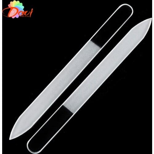 10pcs/lot Glass Nail File Buffer New Transparent and Clear Durable Crystal nail Care Manicure Tools For Nature Nails