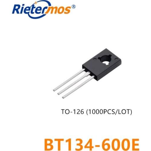 1000PCS BT134-600E 4A600V TO126 BT134 BT134-600 BT134-600D made in China