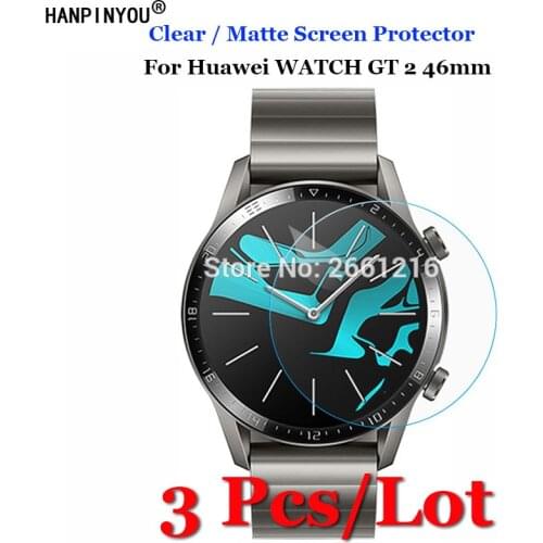 3 Pcs/Lot HD Clear /Anti-Glare Matte For Huawei WATCH GT 2 46mm Sports Smart Watch Anti-Scratch Screen Protector Protection Film