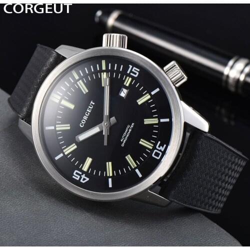 CORGEUT New Fashion Sport Mens Watch Casual Style Watches Men Waterproof Military Mechanical Wristwatch Man relogio masculino