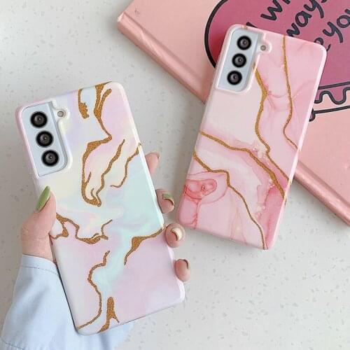 Classic Marble Shockproof Phone Case For Samsung Galaxy S21 Plus S20 FE A52 A72 A51 A71 A32 A50 A12 A70 Note 20 Soft Back Cover