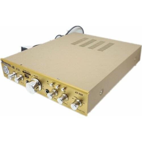 Home karaoke OK AMP AV-338 220V ring cattle plus four card / 300W high power amplifier / professional home stereo amplifier