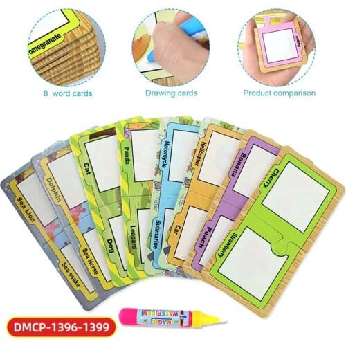 6Types Magic Water Drawing Boards&Doodle Pen Kids Toy Coloring Book Graphics Drawing Set Cognition Educational Toys for Children